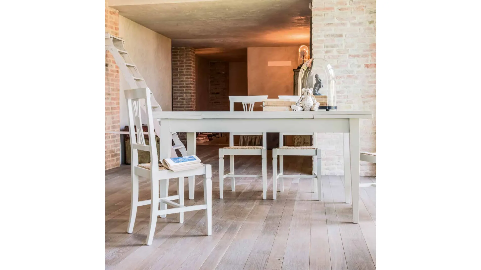 Classic ivory wood table.