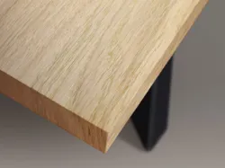 Fixed table in oak finish 160x75