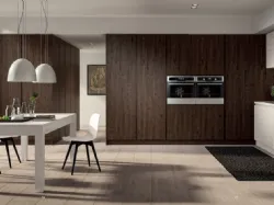 Kitchen composition 02 oak wood