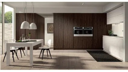 Kitchen composition 02 oak wood