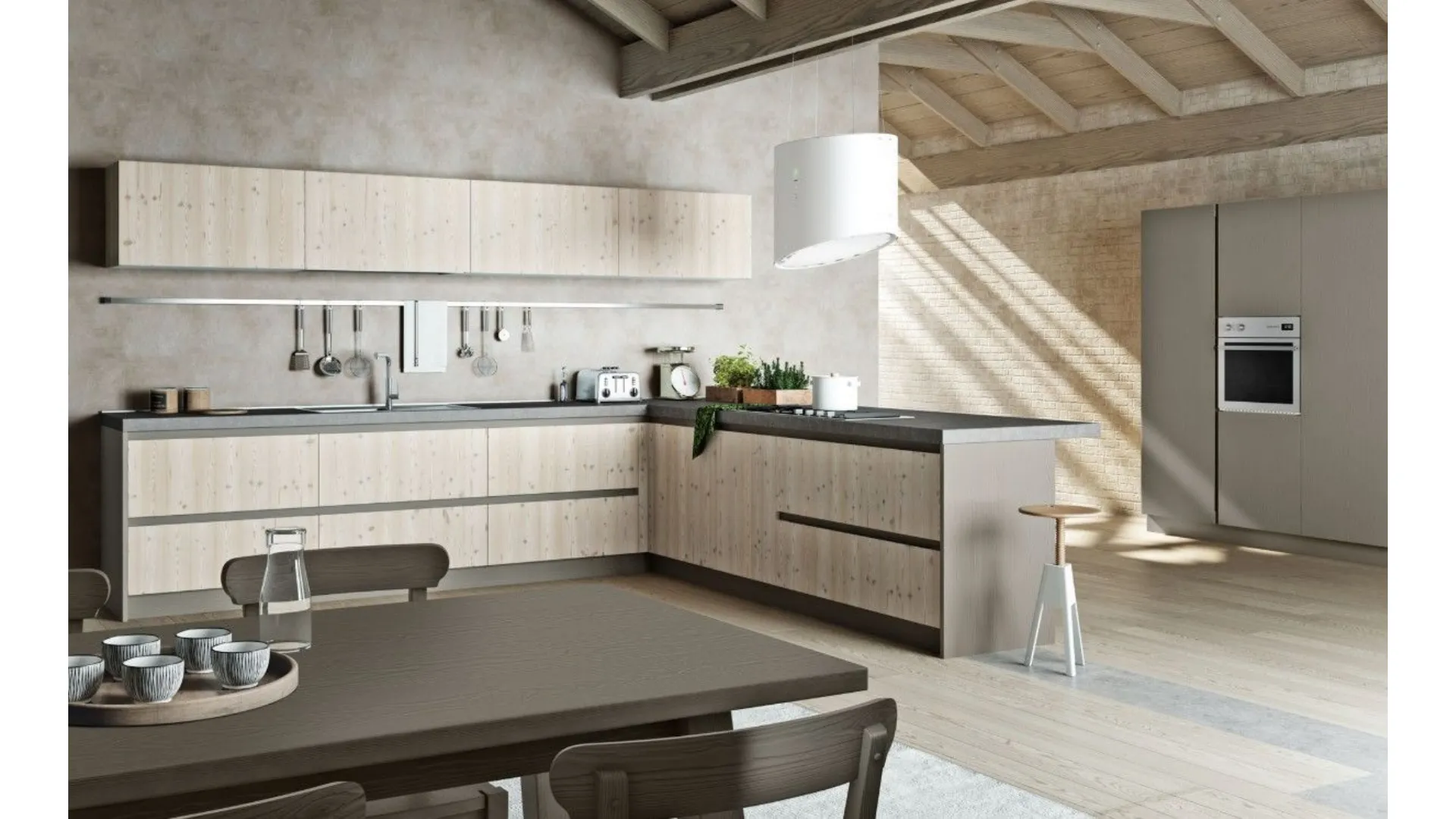 Kitchen composition A1 wood PINE