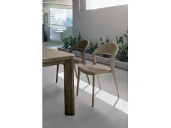 Modern chair with metal structure