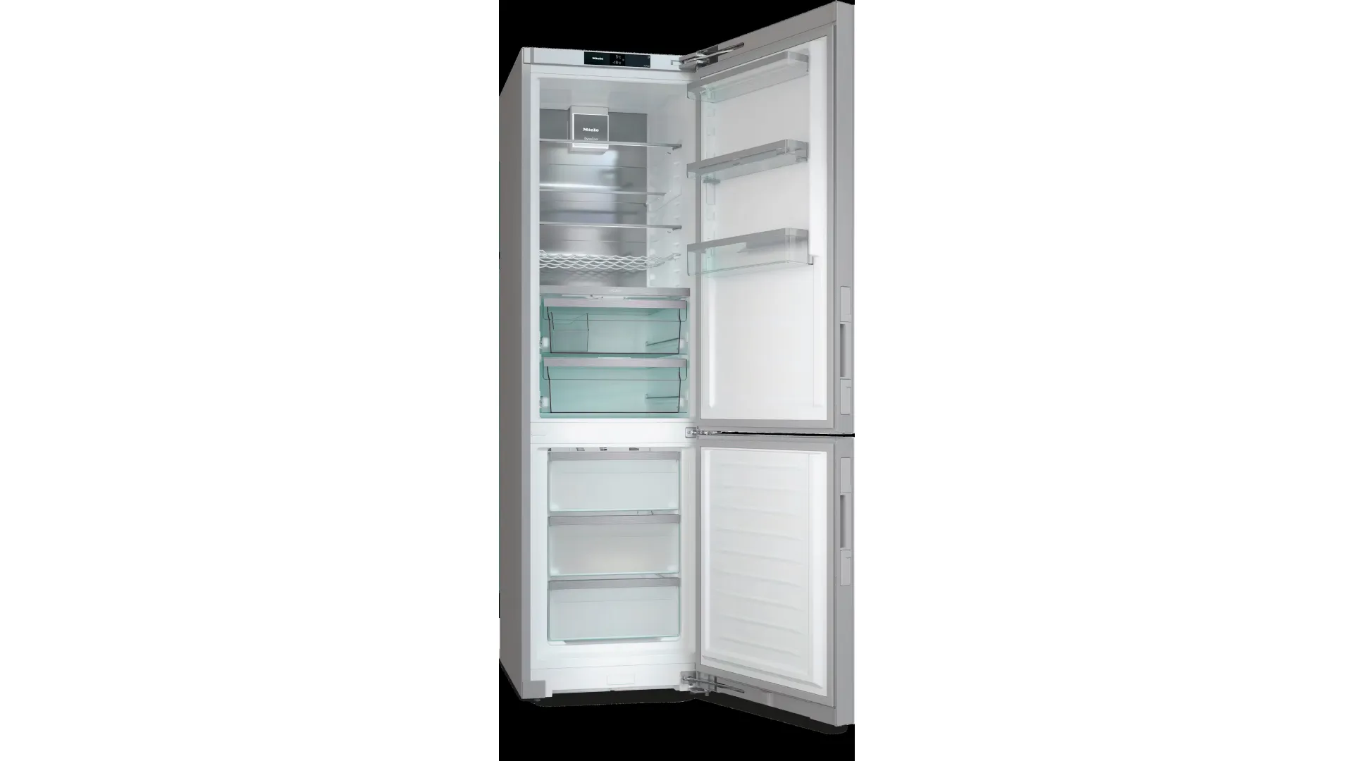 Miele Fridge-Freezer with Brilliant White glass design KFN4898AD