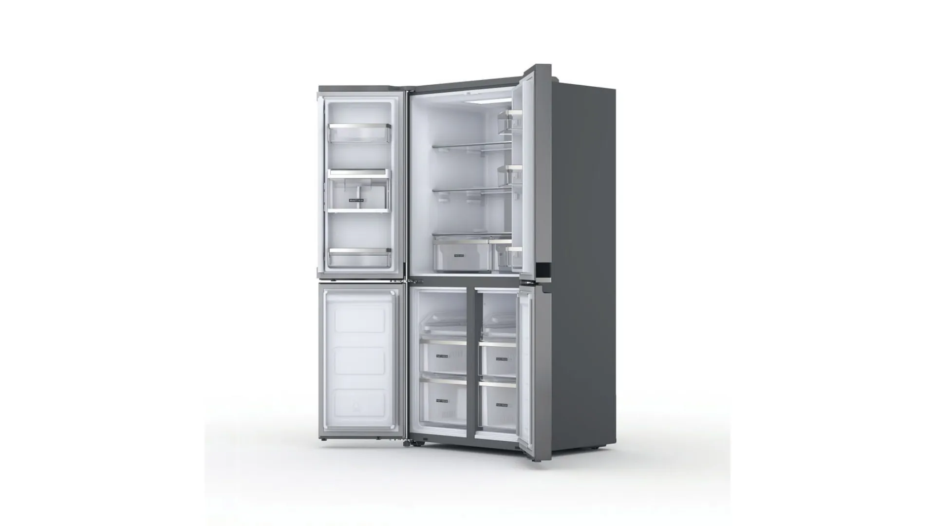Whirlpool stainless steel refrigerator.