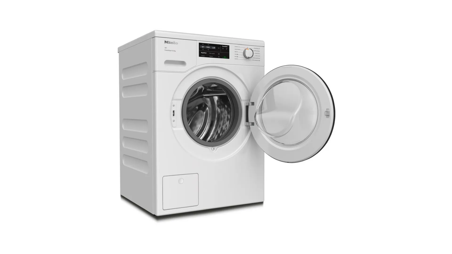 Miele WCG360XL PowerWash washing machine with smart system.