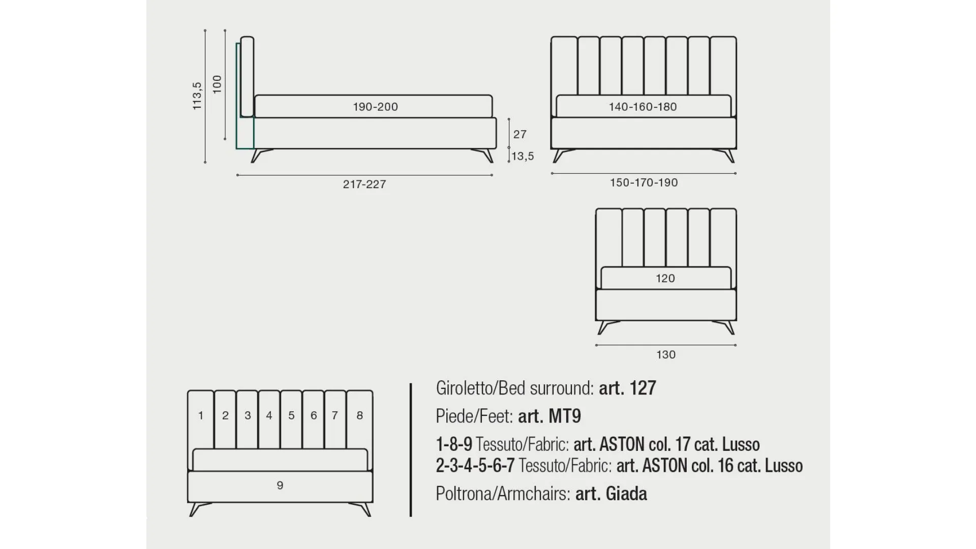 DOMINO 24 double bed with storage