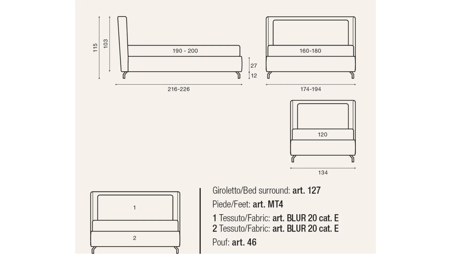 ILLUMIA double bed with storage