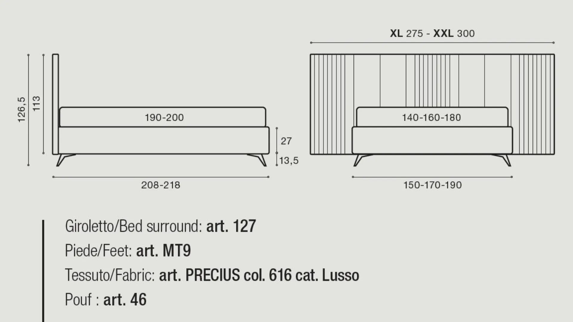 Double bed MATRIX with storage