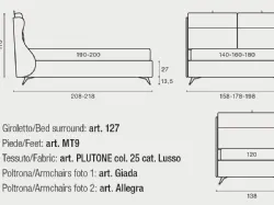 Double bed SEGRETO with storage