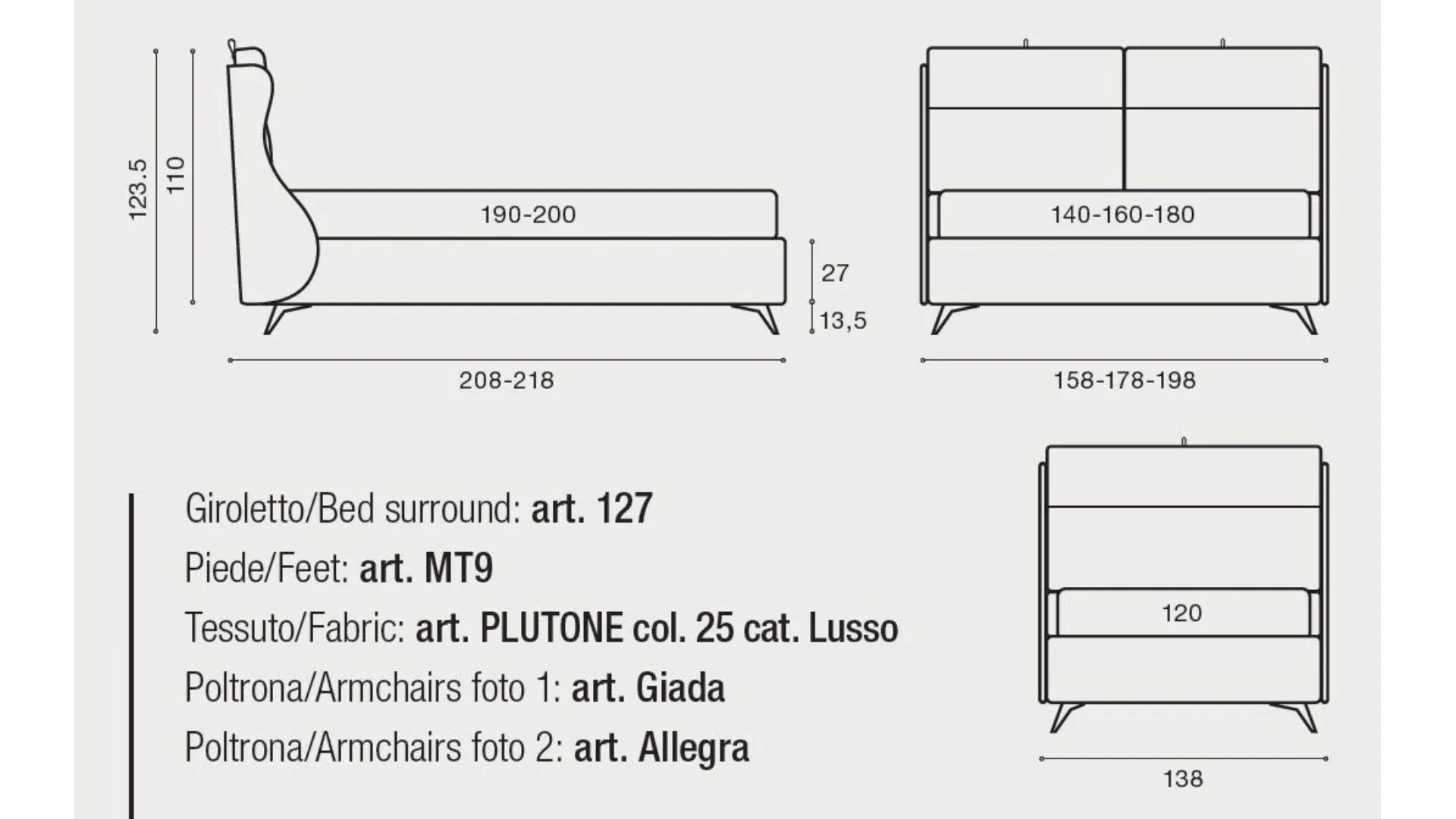 Double bed SEGRETO with storage