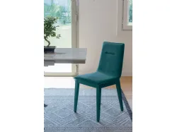 Modern chair in microfiber with a velvet effect.