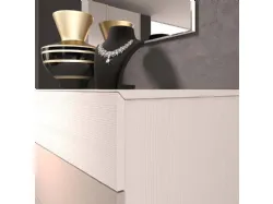 Modern room with a three-door wardrobe and mirrors, comfortable Cloud model bed.