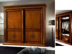 Floral Walnut Wardrobe