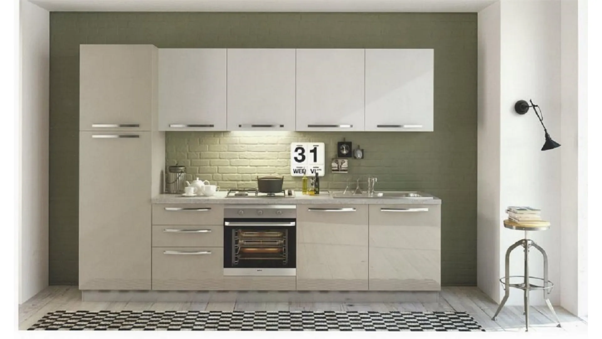 Modern Linear Kitchen of Qualit Mottes Occasional Furniture