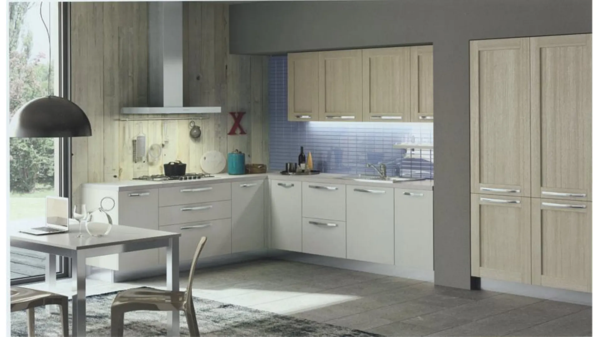 Modular angular modern kitchen Cloe of the Arredo 3 kitchens collection