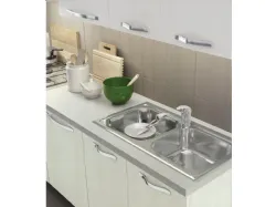 Modern linear kitchen complete with Candy branded recessed appliances complete with Candy dishwasher