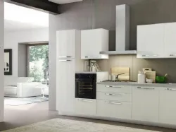 Glossy lacquered modern kitchen