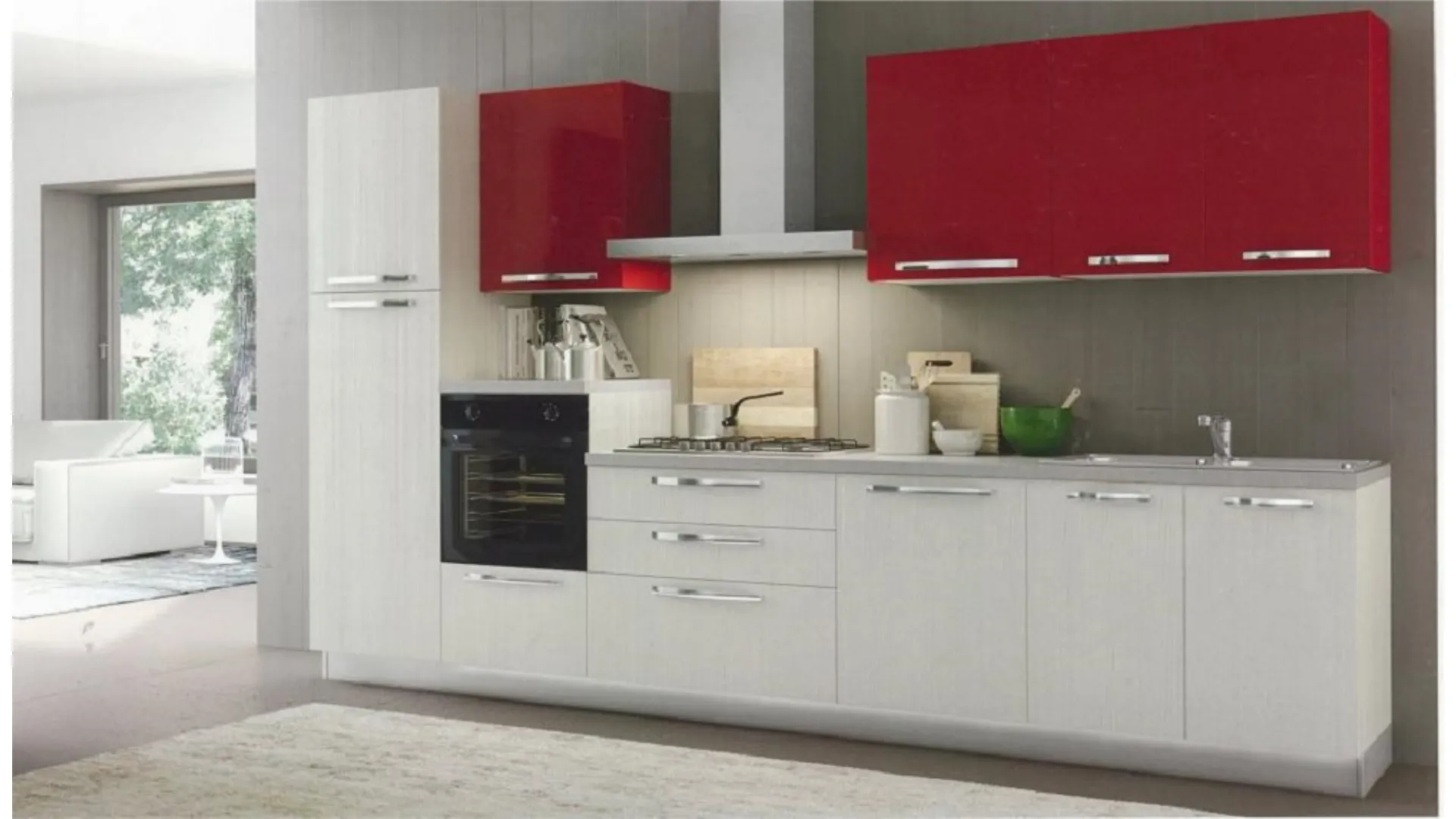 Cnady glossy lacquered white lacquered white kitchen