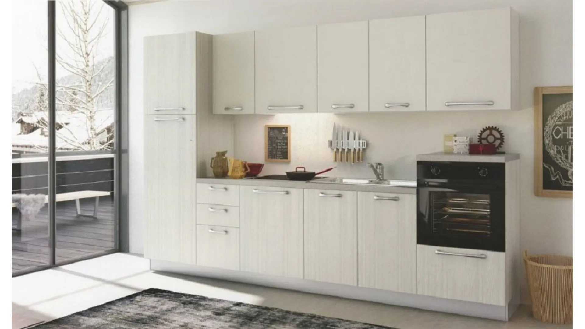 Contemporary laminate kitchen Cloe model