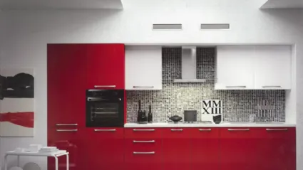 Modern lacquered kitchen glossy model Time of the Arredo 3 kitchens collection.