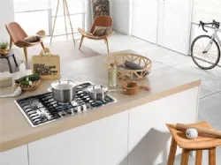 Miele Gas Cooktop KM2334G in Stainless Steel.