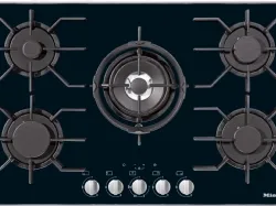 Gas hob Miele KM3034-1G with glass ceramic base.
