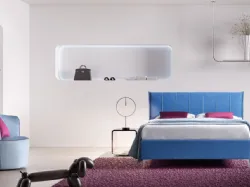 Plumeria: headboard with a geometric design with raised edges
