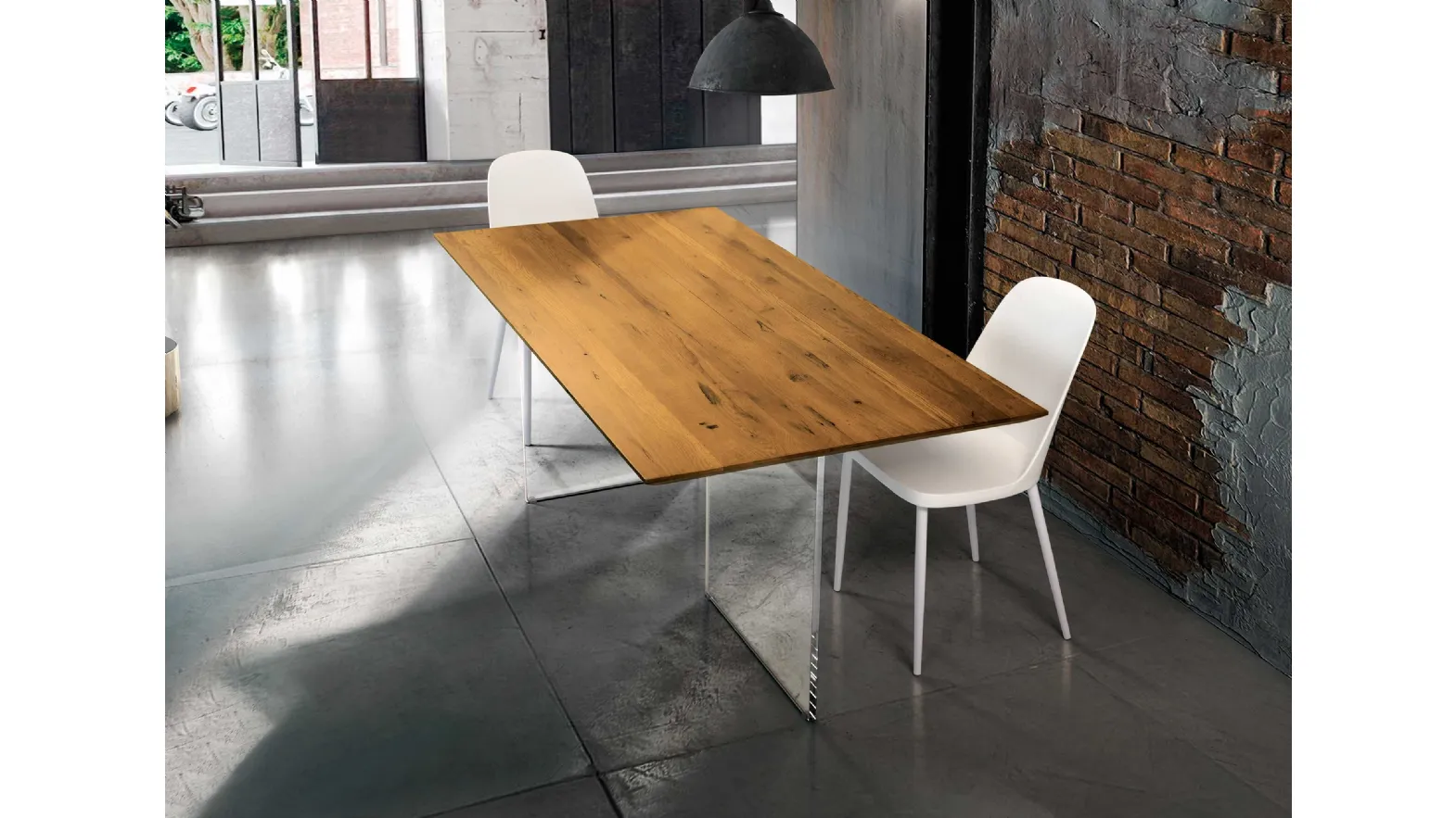 Table with solid wood top