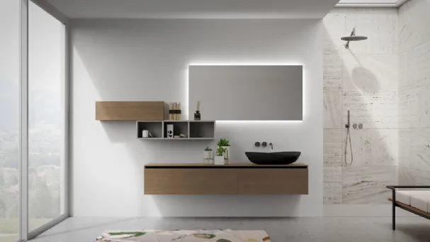 Realization of modern bathroom with ceramic sink
