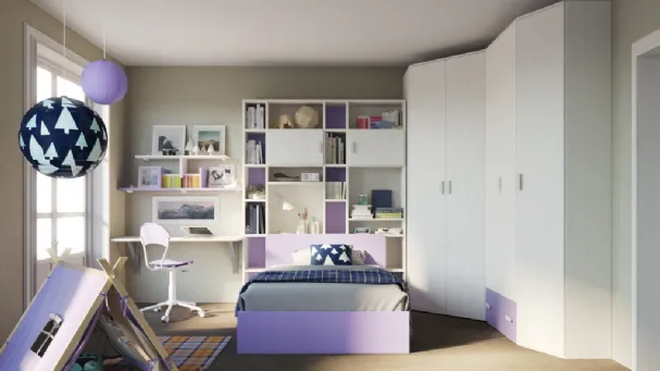 Bedroom with a double bed and wardrobe