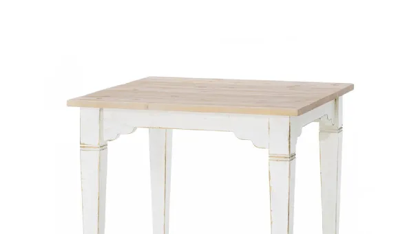 natural wood lacquered spruce table