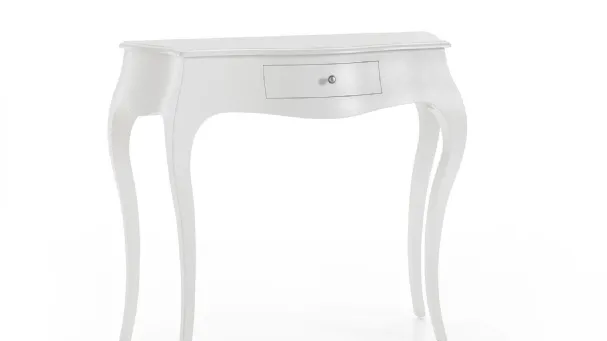 white lacquered console