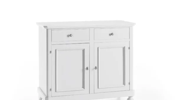 white lacquered sideboard 2 drawers