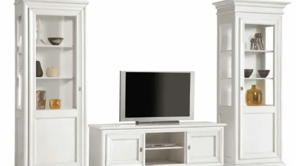 White lacquered wooden furniture